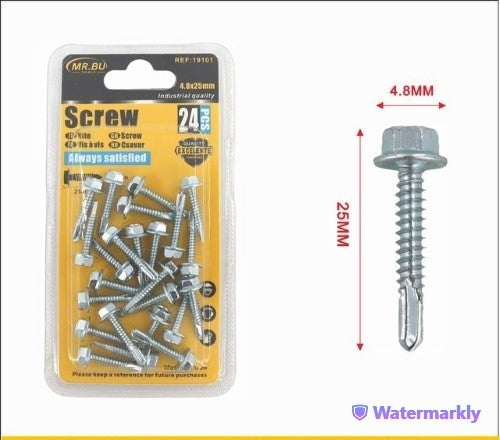 Screw(4.8*25MM, 24PCS) - Pack of 12