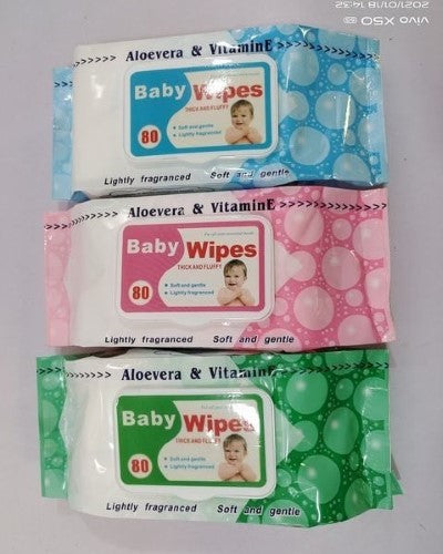 Baby Wipes (80pcs) - Pack of 12