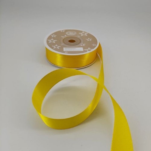 Satin Ribbon 2cm ( 22m - lemon-yellow) - Pack of 6