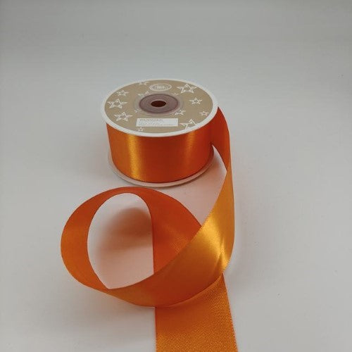 Satin Ribbon 3.8cm ( 22m - Orange) - Pack of 6