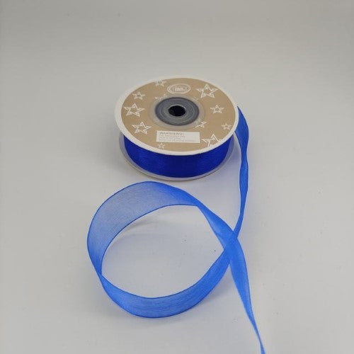 Organza Ribbon 2cm ( 22m - Royal Blue) - Pack of 6