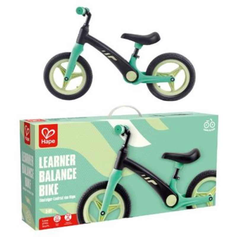 Balance Bike - Hape Shock Absorbing (Green & Black)