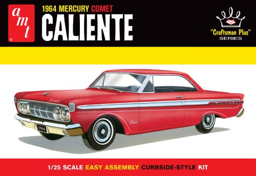 1/25 scale model kit of a 1964 Mercury Comet, featuring chrome details, whitewall tires, and 30 customizable parts.