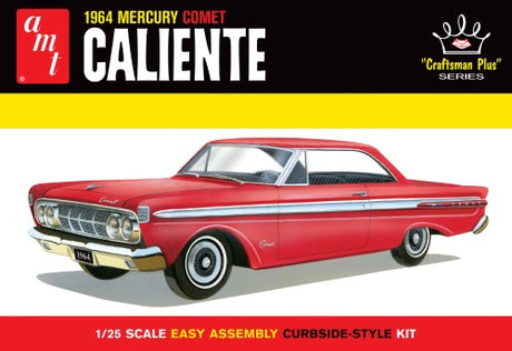 1/25 scale model kit of a 1964 Mercury Comet, featuring chrome details, whitewall tires, and 30 customizable parts.