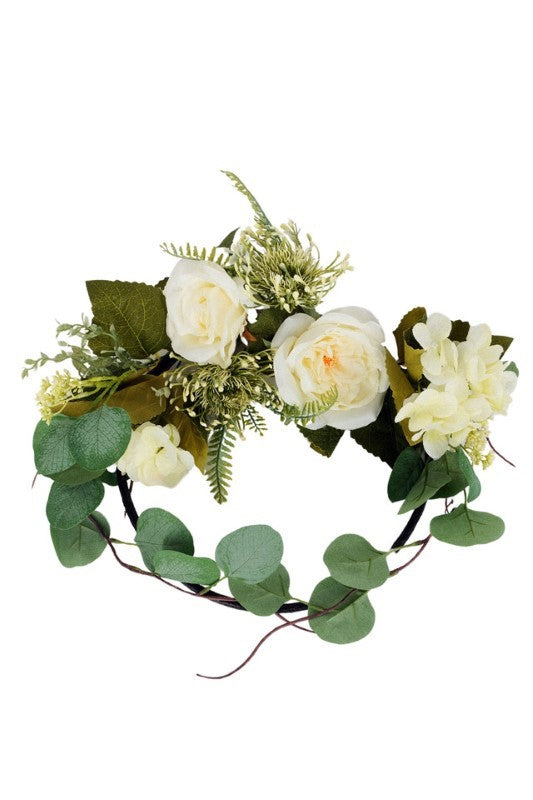 Articifial Flower - Round Eucalypt Flower Ring - Set of 8