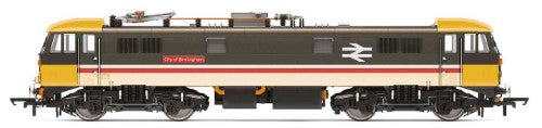 Hornby BR Class 87 'City of Birmingham' model, featuring twin windscreen cab and authentic detailing for railway enthusiasts.