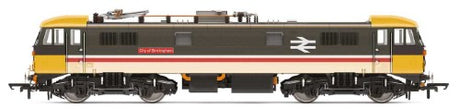 Hornby BR Class 87 'City of Birmingham' model, featuring twin windscreen cab and authentic detailing for railway enthusiasts.