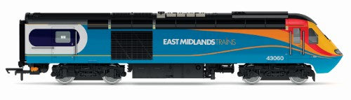 Hornby East Midlands Railway CL.43 HST train pack featuring detailed models 43060 and 43049 in striking livery.