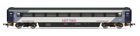 Hornby East Coast Mk3 Trailer model, 75ft, featuring aerodynamic design and secondary air suspension for smooth operation.