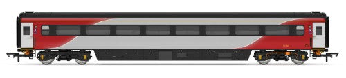 Hornby LNER Mk3 Trailer Std 42240 model showcasing detailed design and authentic livery, perfect for railway enthusiasts.