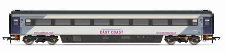Hornby Mk3 Trailer 1st 41097 model, featuring detailed design and advanced suspension, ideal for railway enthusiasts.