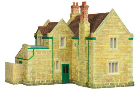 Detailed OO scale model of South Eastern Railway Station, featuring intricate architecture and a fully painted finish.
