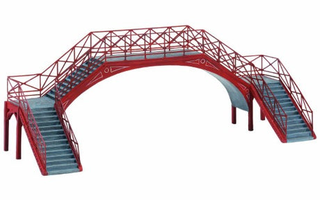 Intricately detailed Hornby Platform Footbridge enhances model railways with realism and charm, ensuring easy access across tracks.