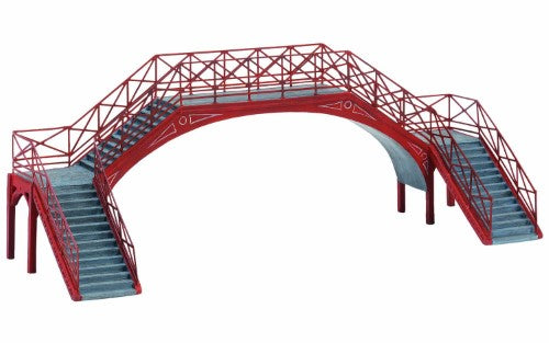 Intricately detailed Hornby Platform Footbridge enhances model railways with realism and charm, ensuring easy access across tracks.