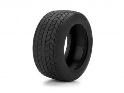 Vintage Radial W26mm tires for 1/10 scale racing cars, 26mm wide, D compound for superior grip and durability.