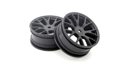 Kyosho 1/10 W: 7 Spoke wheels, 24mm wide, designed for better traction and maneuverability in RC cars.