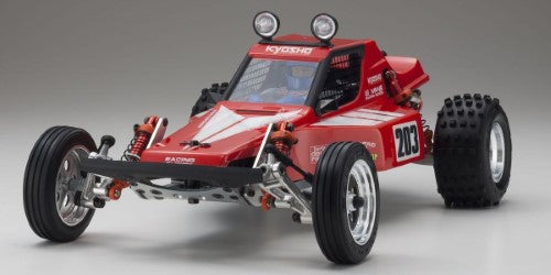 1/10 Tomahawk Retro R/C buggy features durable chassis, adjustable shocks, high-grip tires, and vibrant decals for thrilling races.
