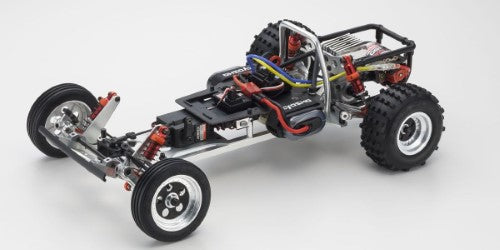 1/10 Tomahawk Retro R/C buggy with durable aluminum chassis, adjustable oil shocks, and high-grip tires for superior performance.