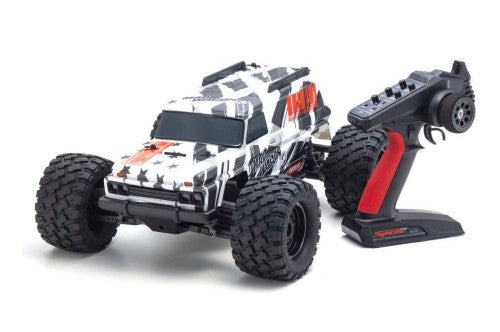 EP RS KB10 VE Mad Wagon Black radio control monster truck with stylish van body and 75 km/h speed capability.