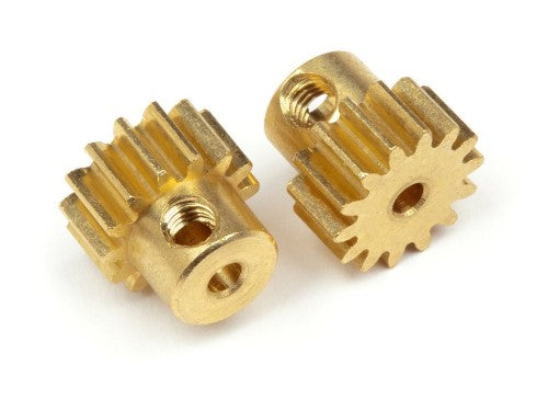Ion Brass Pinion Gear 14T (2) for RC models, enhancing speed and torque with durable performance.
