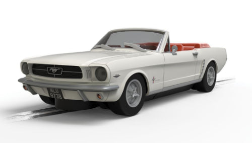 Scalextric 007 Bond Mustang 'Goldfinger', detailing the iconic 1964 convertible from the classic Bond film.