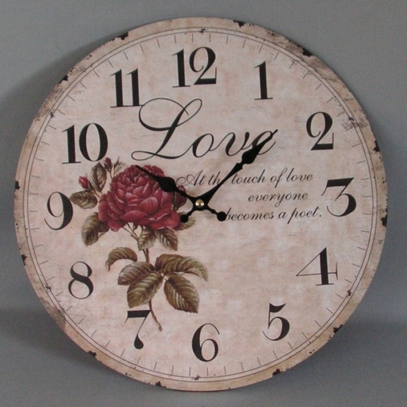 Wall Clock - Love (34cm)