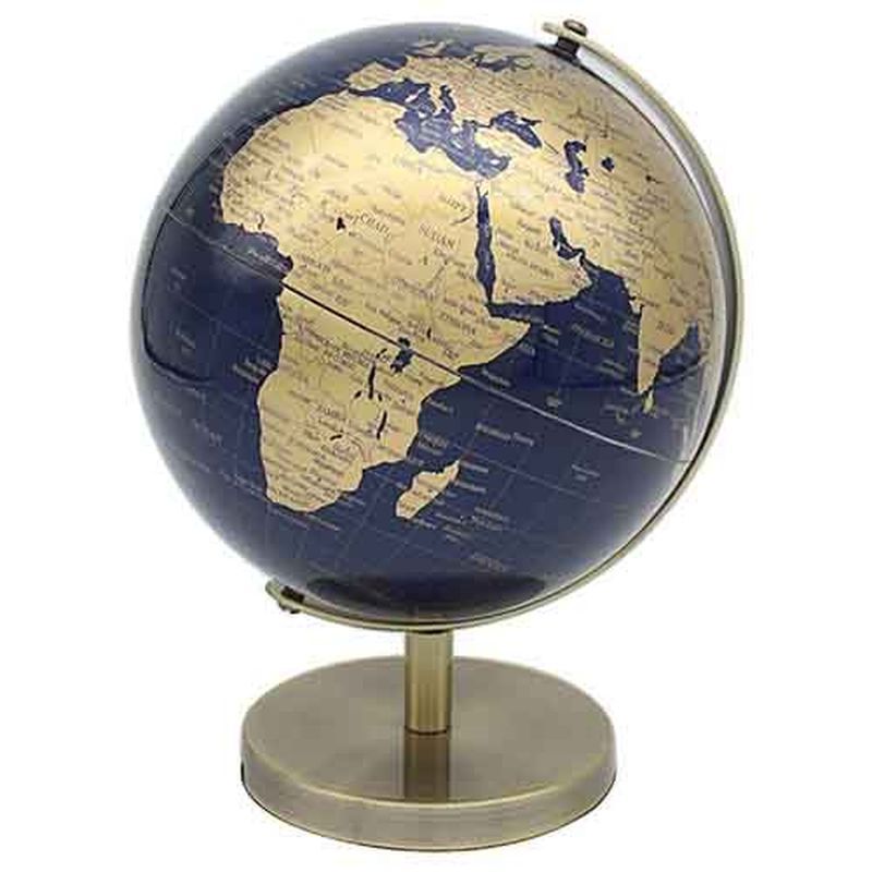 20cm Navy World Globe - Pack of 2