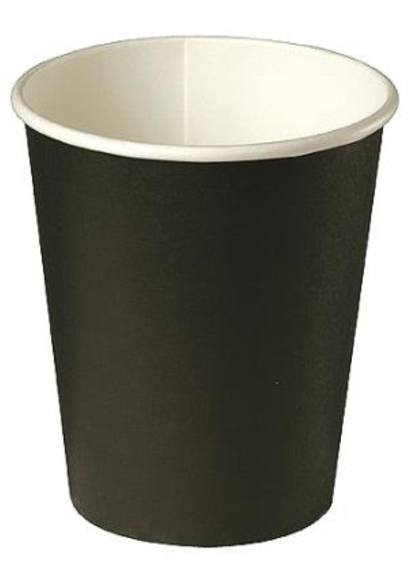 Cup Hot Paper Single Wall PLA285ml Black - Future Friendly - 30PC