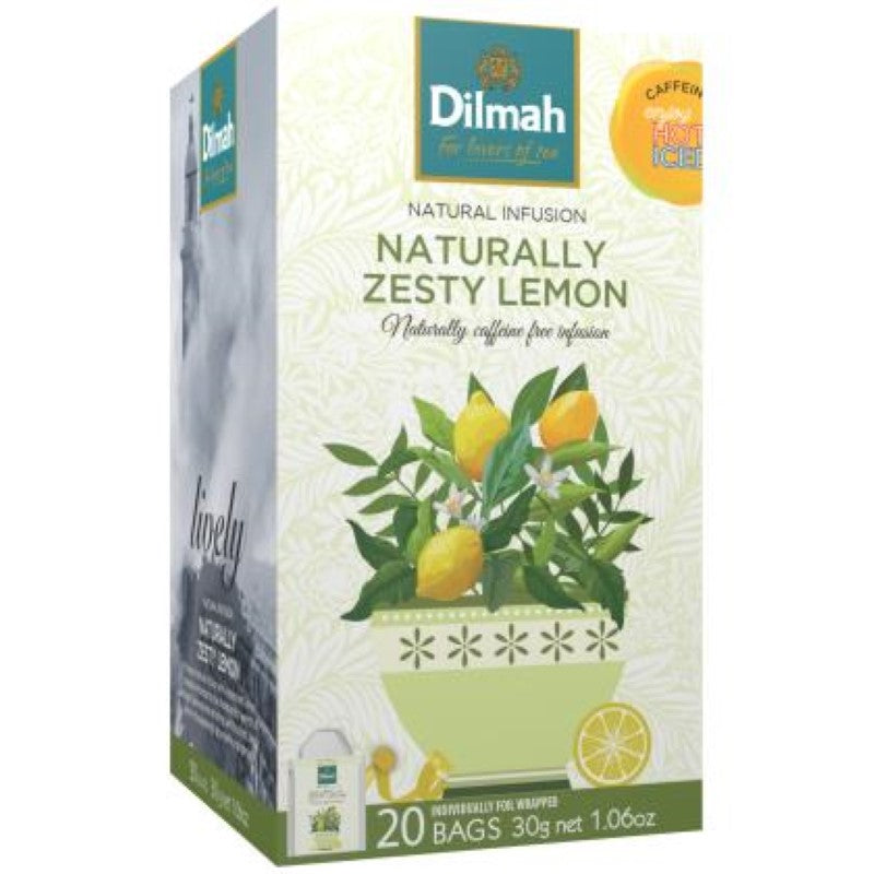 Tea Bag Fruit Zesty Lemon Foil Envelope 30g - Dilmah - 20PC
