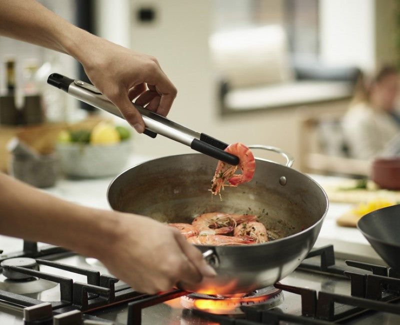 Joseph Joseph Elevate Fusion Precision Tongs set, featuring precision and sturdy tongs with silicone tips and lockable arms.