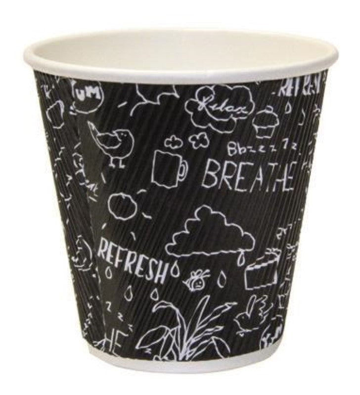 Cup Hot Corrugated Printed 8oz/237ml - Caterer's Choice - 25PC