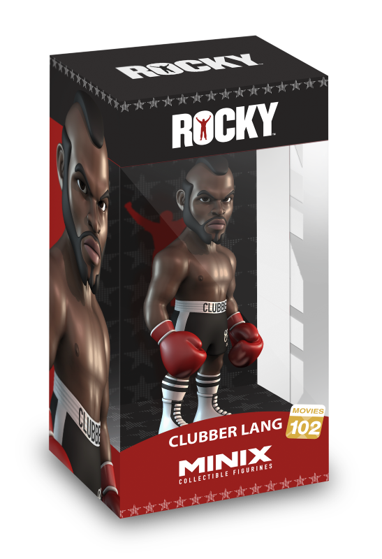Collectible MINIX Rocky Clubber Lang figurine, 6 inches tall, featuring vibrant colors and intricate detailing of Mr. T.