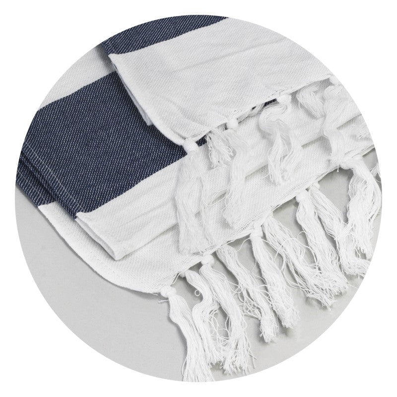 Cotton Towel - Okana (Navy)