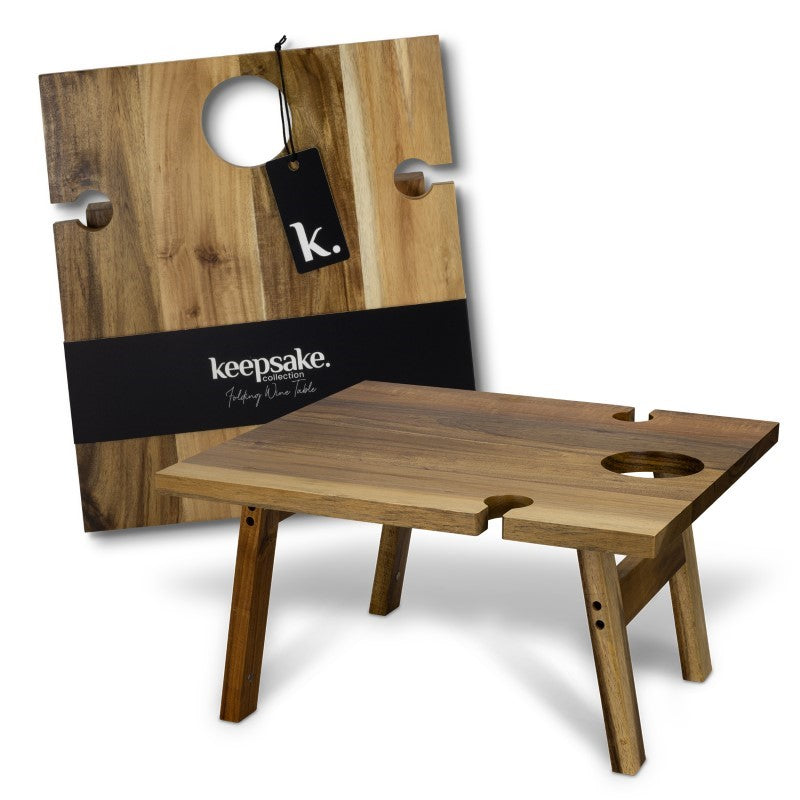 Folding Wine Table - Keepsake (Natural)