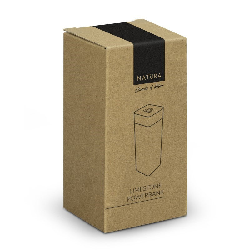 Power Bank - NATURA Limestone (Charcoal)