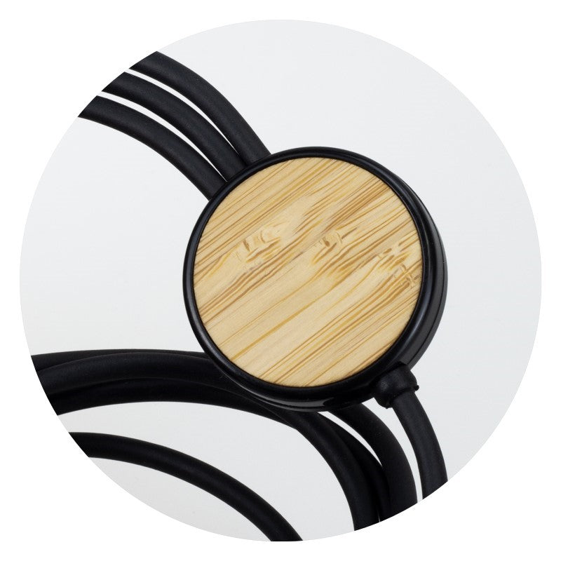 Triple Connector Cable - Bamboo Natural/Black (Set of 10)
