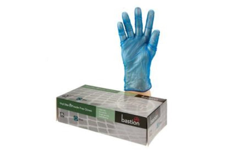 Glove Vinyl Powder Free Blue Medium - Workplace Solutions - 100PC