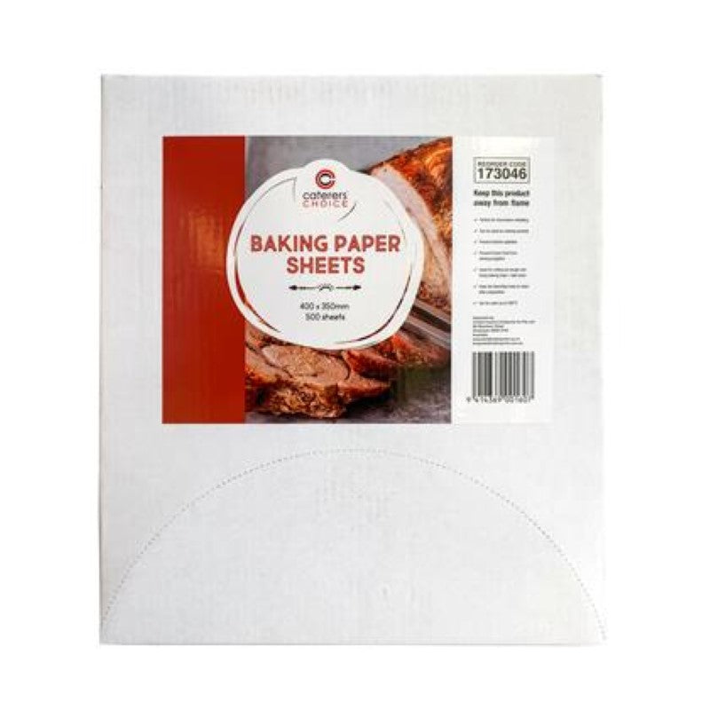 Baking Paper 400x350mm Parchment 2 Sided Silicone - Caterer's Choice - 500PC