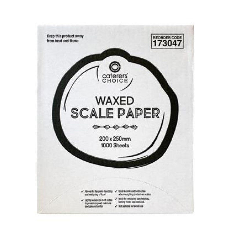 Scale Paper Waxed 200X250Mm - Caterer's Choice - 1000PC