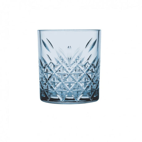 Set of 4 Pasabahce Timeless blue double old fashioned tumblers, perfect for cocktails and stylish home entertaining.