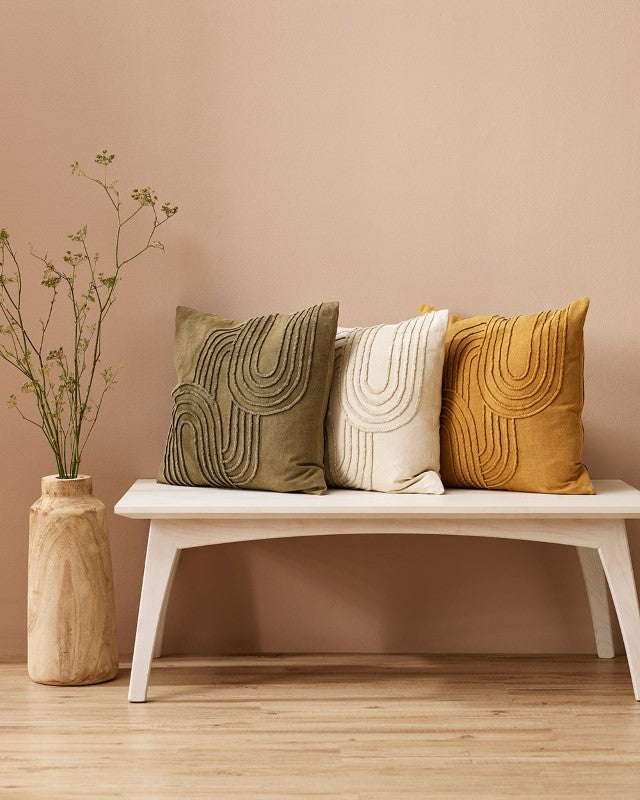 Gatsby Cushion - Ecru 50x50cm - OLLO