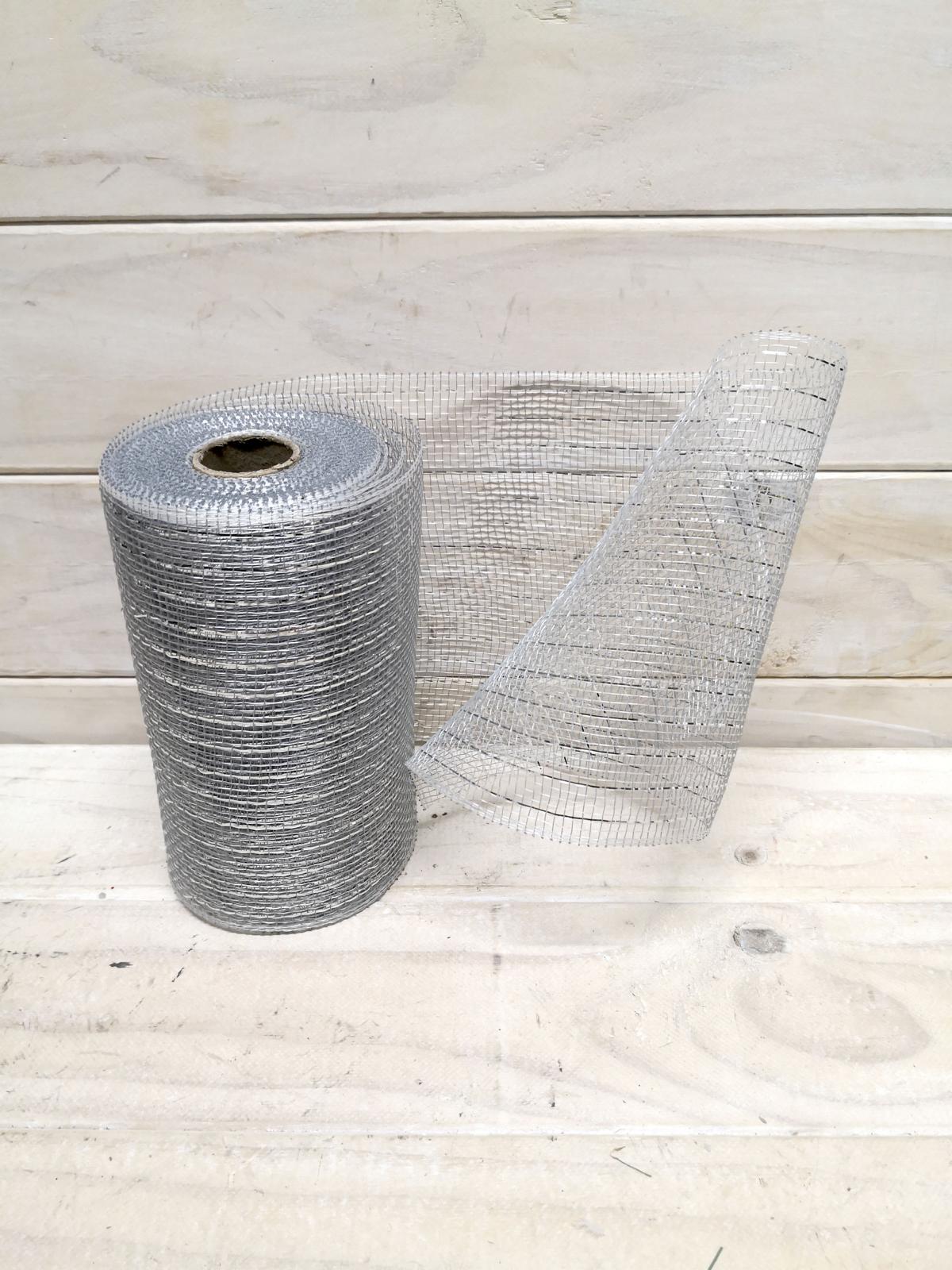 Garland - 15cm X 10 Yard (9.14m) Mesh Garland Roll SILVER