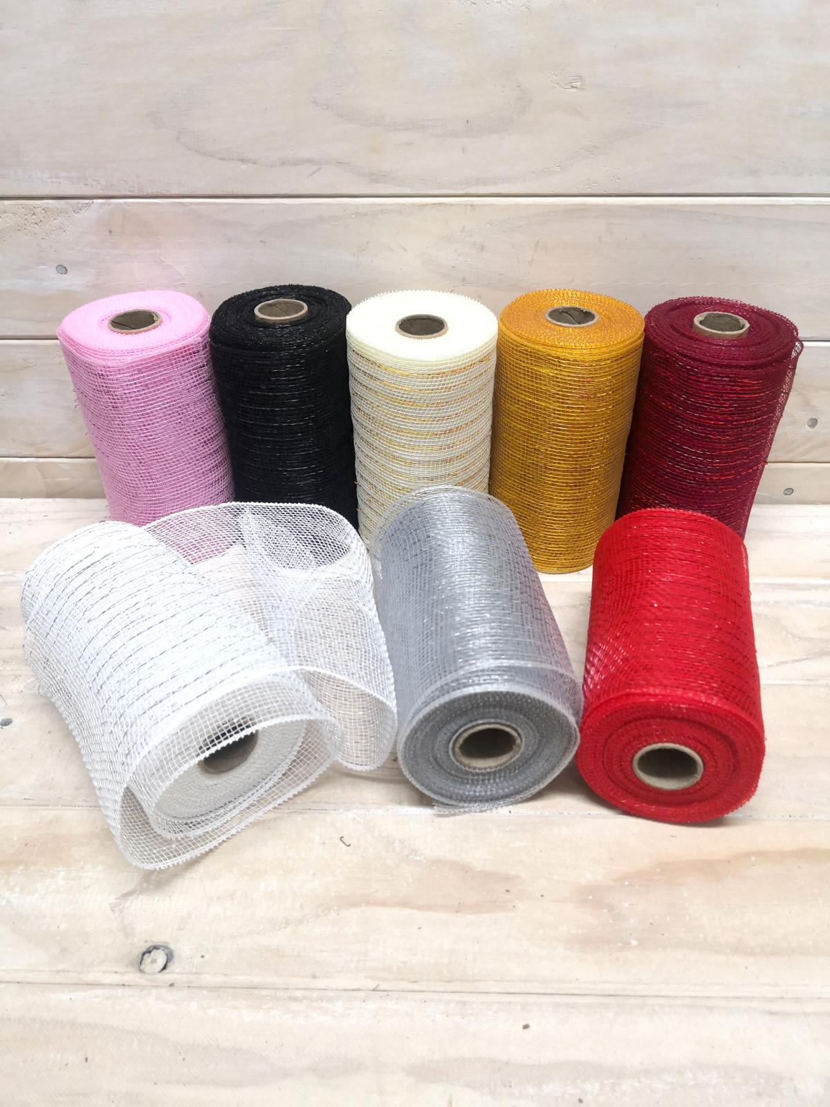 Garland - 15cm X 10 Yard (9.14m) Mesh Garland Roll SILVER