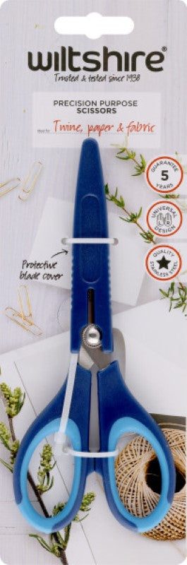 Wiltshire Precision Purpose Scissors with stainless steel blades and ergonomic handles, perfect for kitchen cutting tasks.