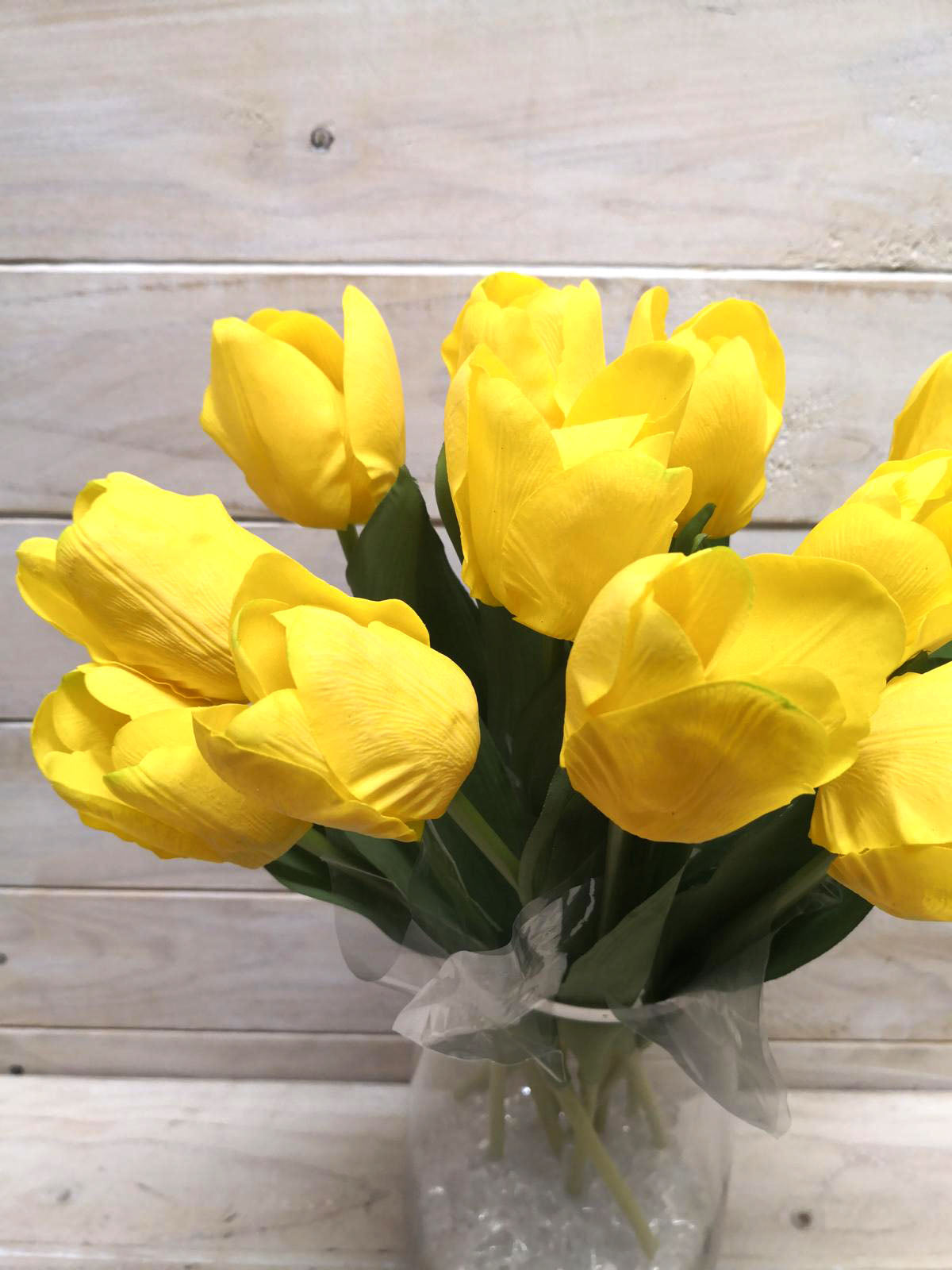 Artificial Flower -Tulip - Real Touch Tulip Cut Stem YELLOW