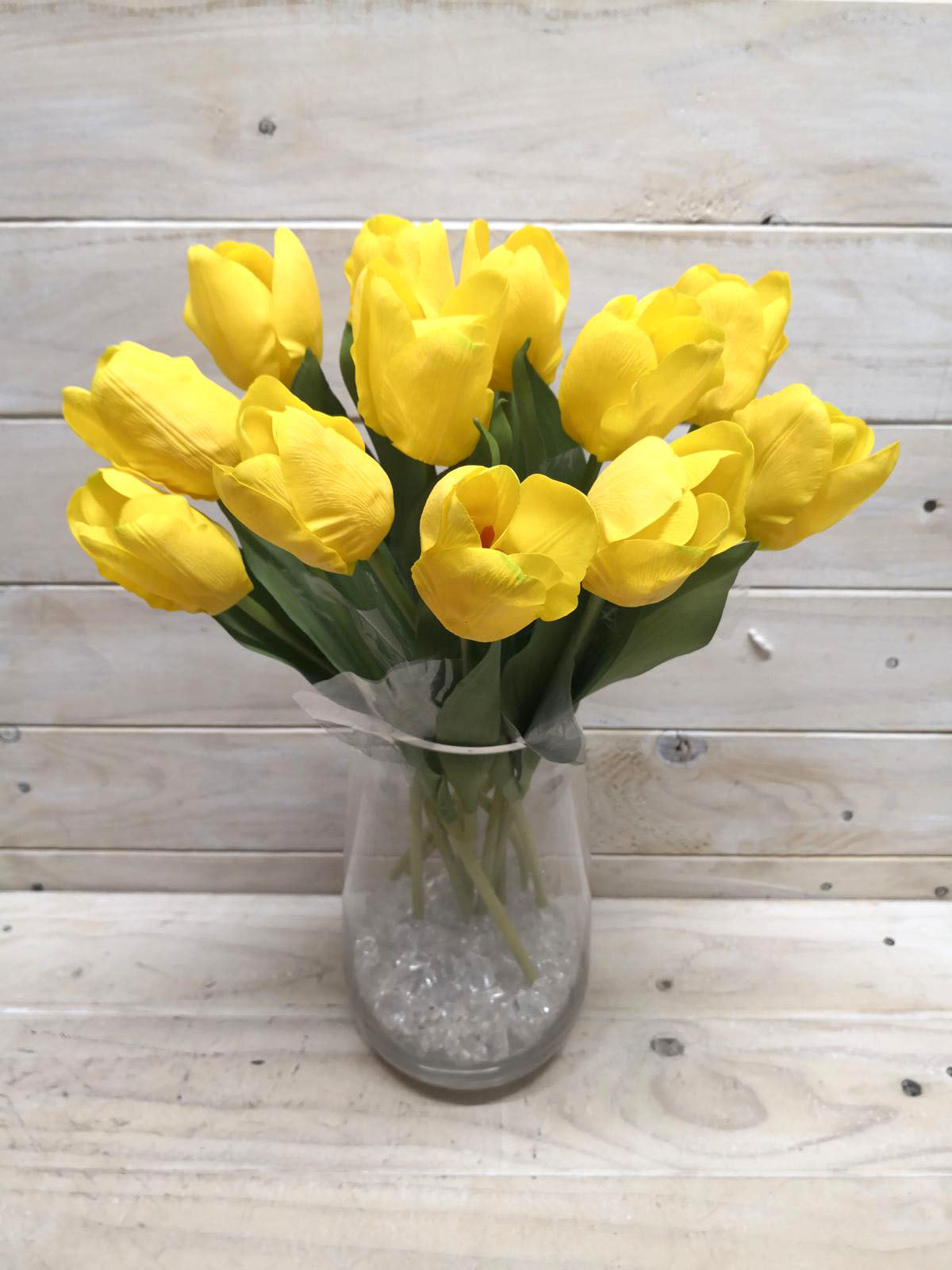 Artificial Flower -Tulip - Real Touch Tulip Cut Stem YELLOW