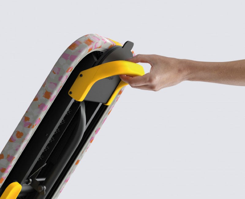 Joseph Joseph Glide Compact Easy-store Ironing Board, featuring a slim design, adjustable height, and removable silicone mat for efficient ironing.