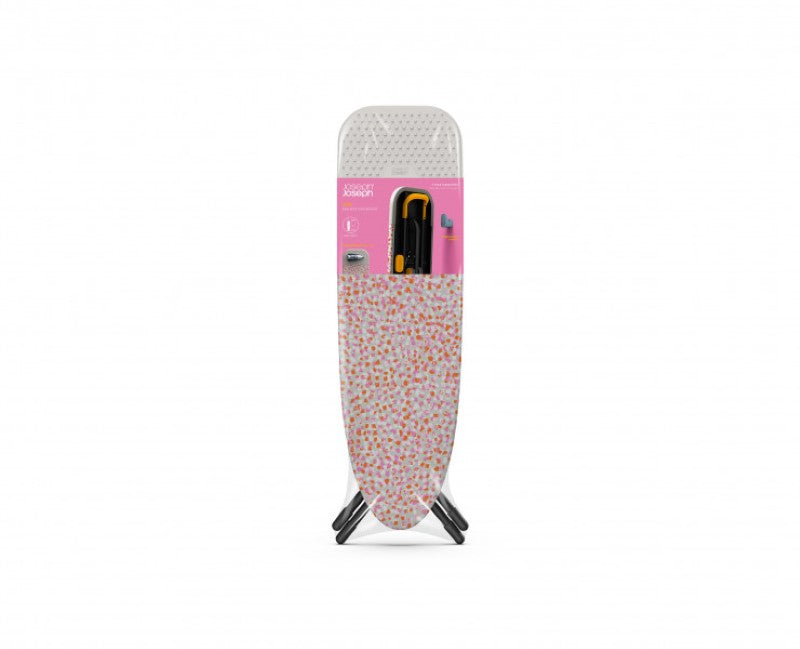 Joseph Joseph Glide Easy-store Ironing Board offers compact storage, smooth setup, 7 height adjustments, and a large ironing surface.