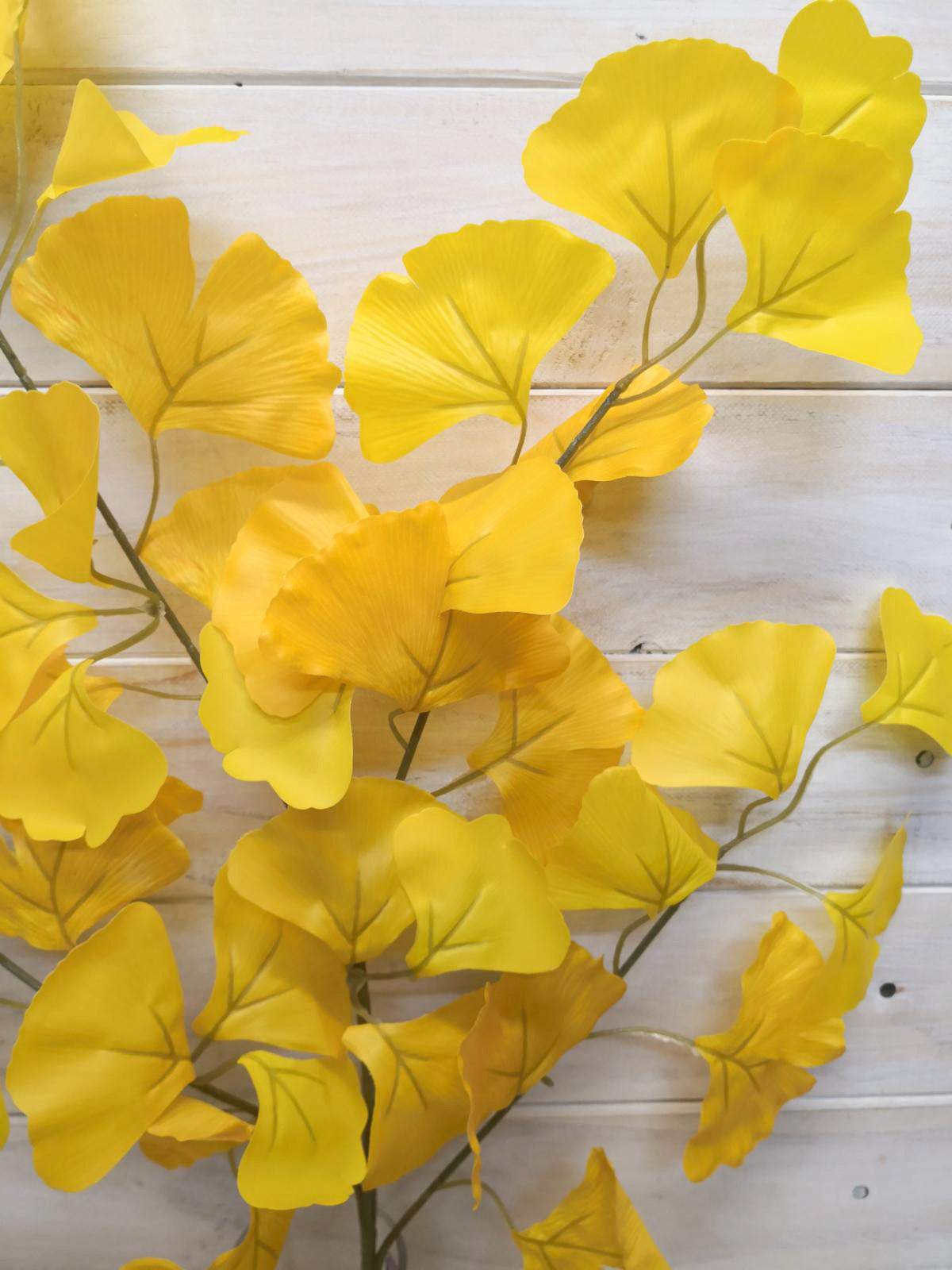 Artificial Leaf - Golden Ginko Leaf Spray X 4