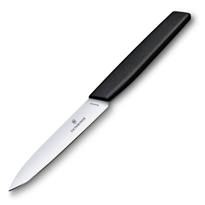Paring Knife - Victorinox Swiss Modern Straight Edge Black (10cm)